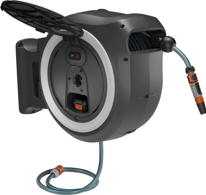 Image du produit Gardena Kit de tuyau mural sans fil PowerRoll XL 18V blanc 35 m (35 m)