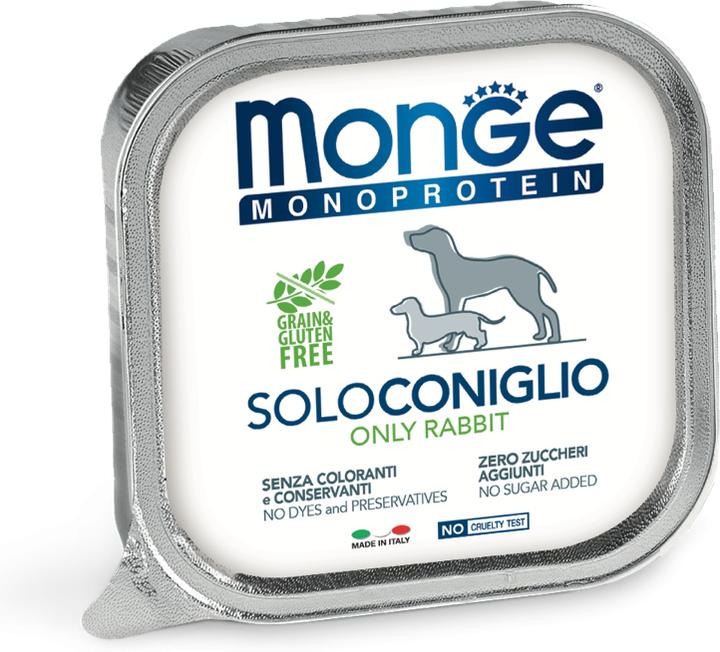 Actual product image Monge Monoprotein SOLO Dog, rabbit (Adult, 24 pcs., 150 g)