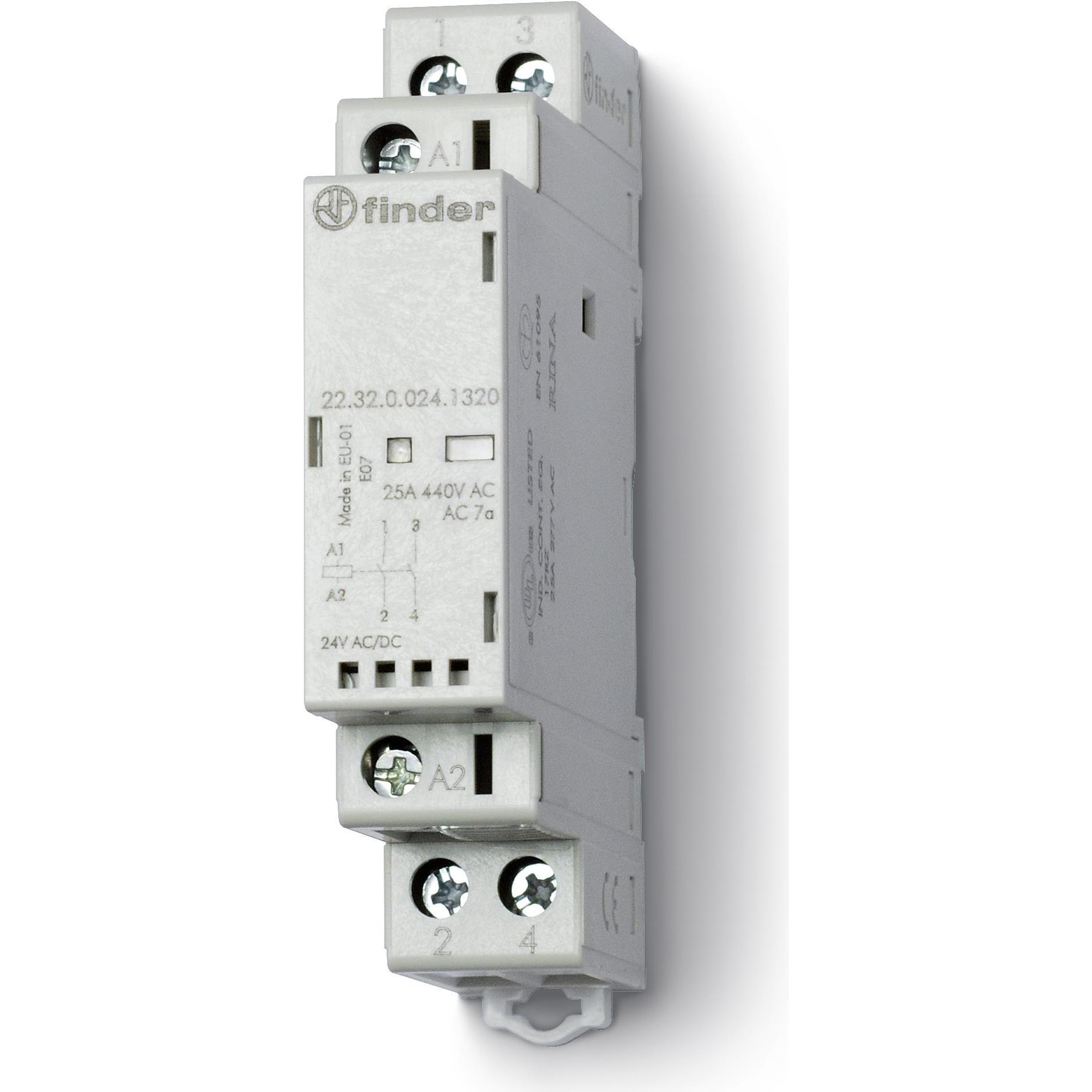 Finder Contattori Serie 22 2x 25A Installazione, Relais