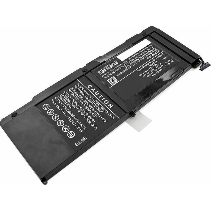 CoreParts Laptop Battery for Apple (1 Zellen, 6900 mAh), Notebook Akku, Schwarz