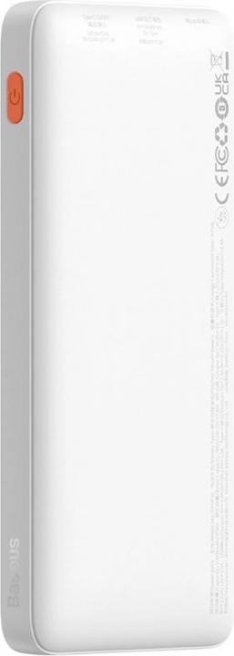 Actual product image Baseus Airpow 10000mAh 20W powerbank (white) (10000 mAh, 20 W, 37 Wh)