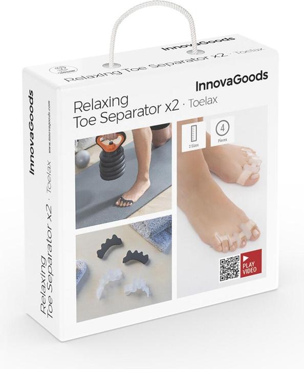 Immagine prodotto InnovaGoods Divaricatore per le dita dei piedi (Separatori di dita dei piedi)
