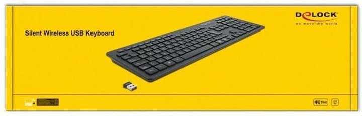 Produktbild Delock Funk-Tastatur 12004 Wireless Silent (DE, Kabellos)