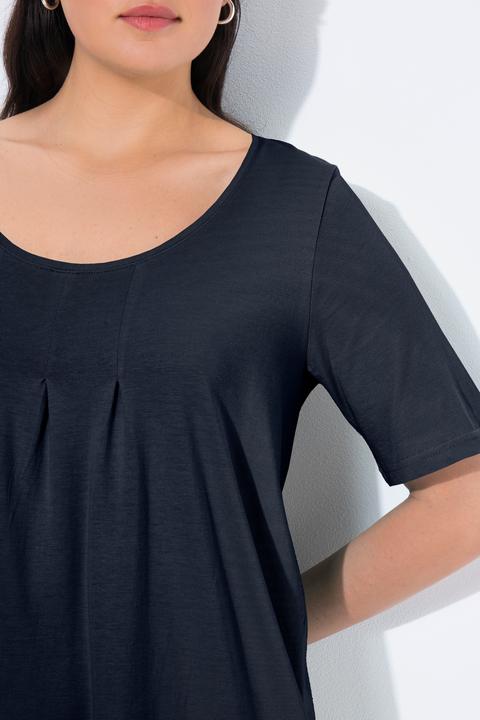 Actual product image Ulla Popken Essential Front Pleat Tee (50, 52)