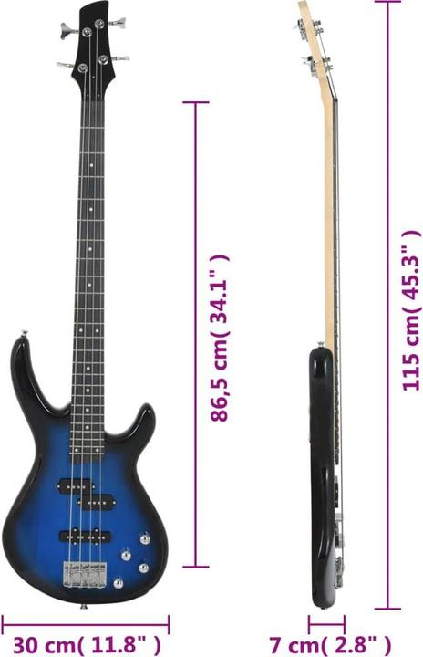 Actual product image vidaXL Lyon (Electric bass, Solid birch wood, Wood-based material, Poplar wood)
