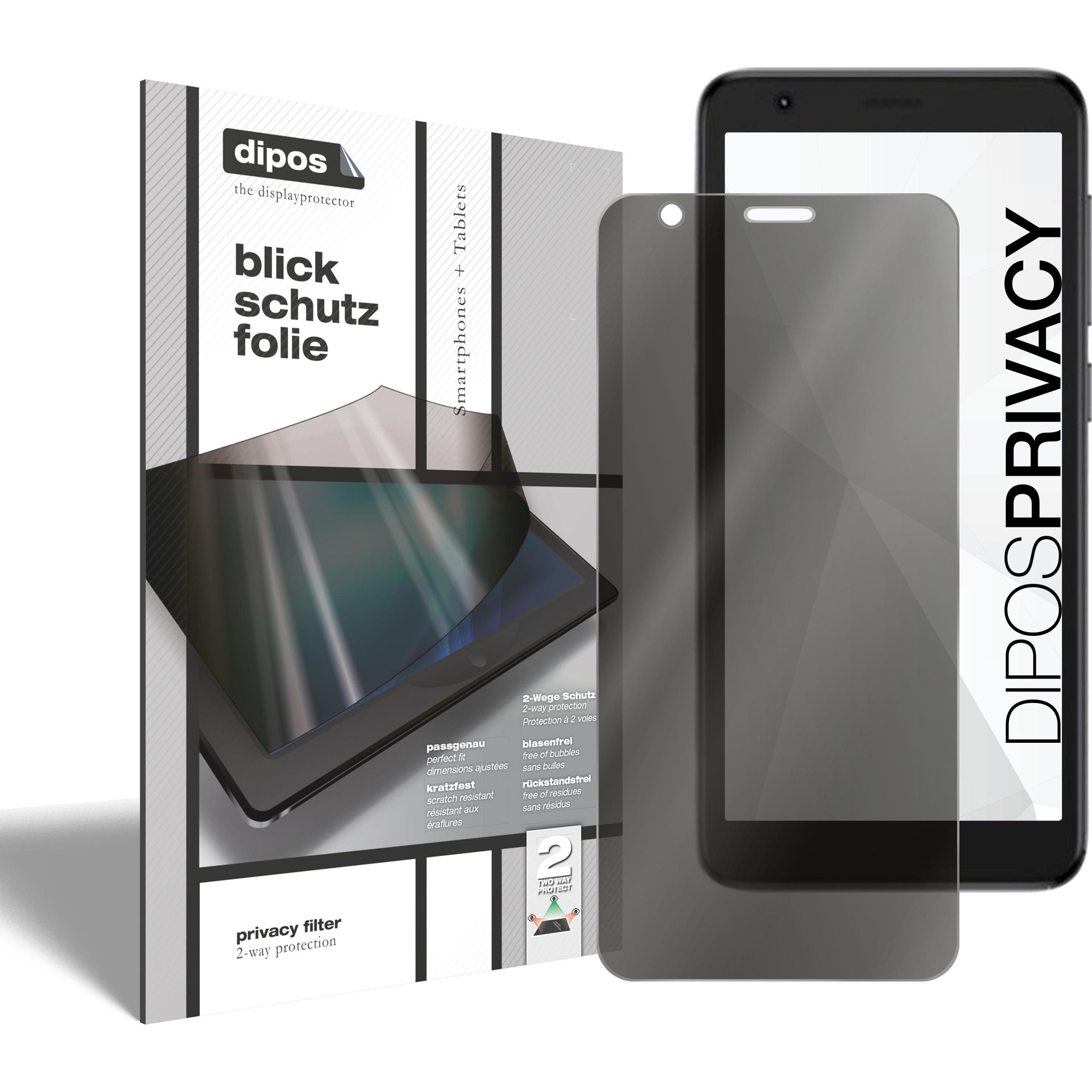 Dipos Blickschutzfolie 2-Way Anti-Shock (2 Stück, ZTE Blade L9), Smartphone Schutzfolie, Transparent