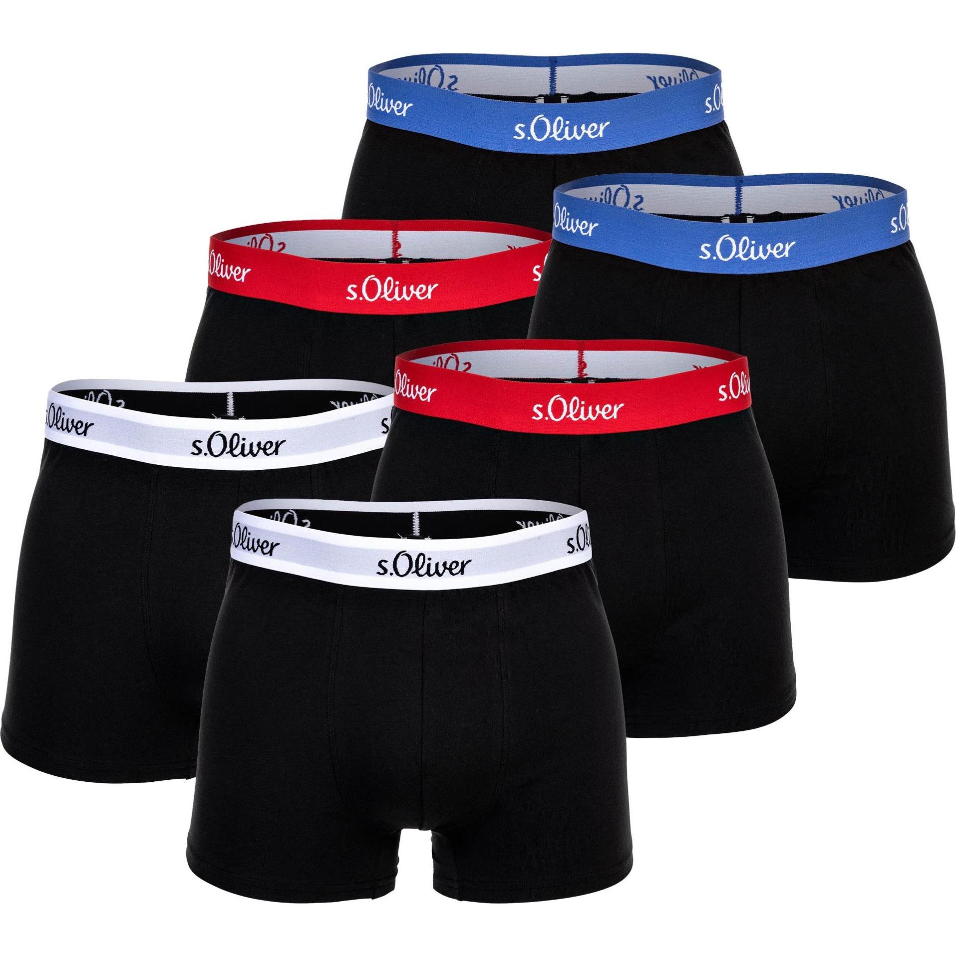 S.Oliver, Herren, Unterhosen, Boxershort Casual Stretch, Mehrfarbig, (L, 6er Pack)