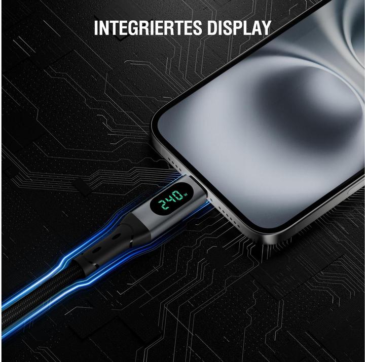 Actual product image 4smarts USB C — USB C (1.50 m, USB 4.0, 240 W)