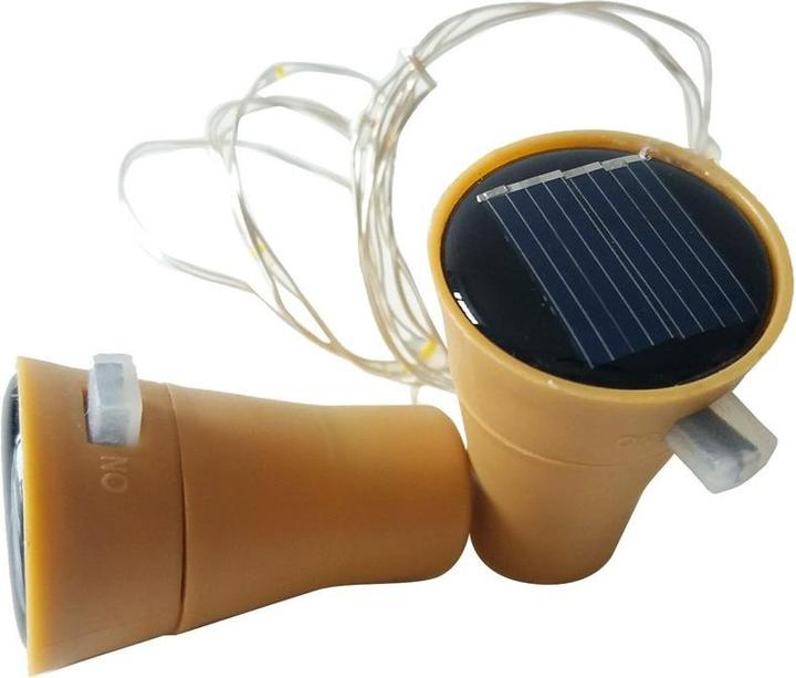 Produktbild Esmée LED Deko Solar Lichterkette Flaschenlicht im Korken Look Warmweiss (2m) (2 m)