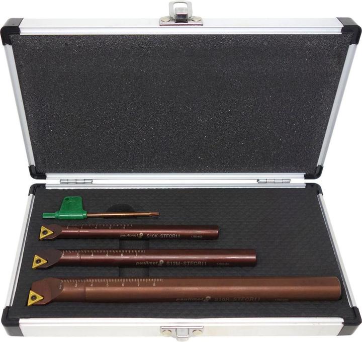Actual product image Paulimot 3-piece boring bar set with inserts, 10, 12 and 16 mm