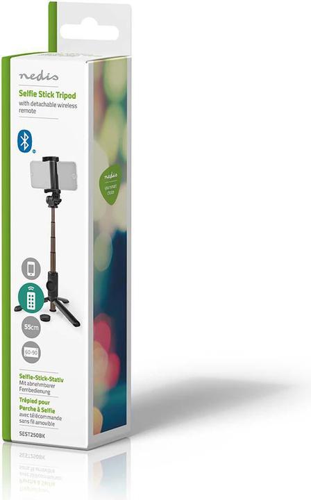 Produktbild Nedis Bluetooth Selfie Stick Drahtlos Bluetooth® Version: 4.2 Maximale Bildschirmgrösse: 3.54" Gefalt