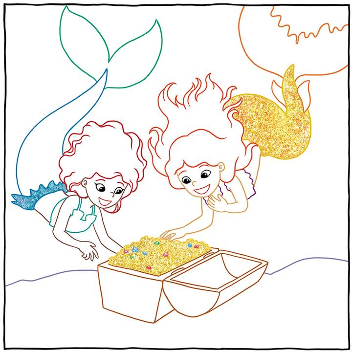 Produktbild Glitzer Zauberpapier Malbuch