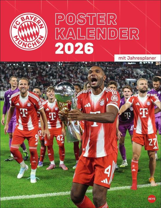 Produktbild Heye FC Bayern München Posterkalender 2026 (34 x 44 cm)