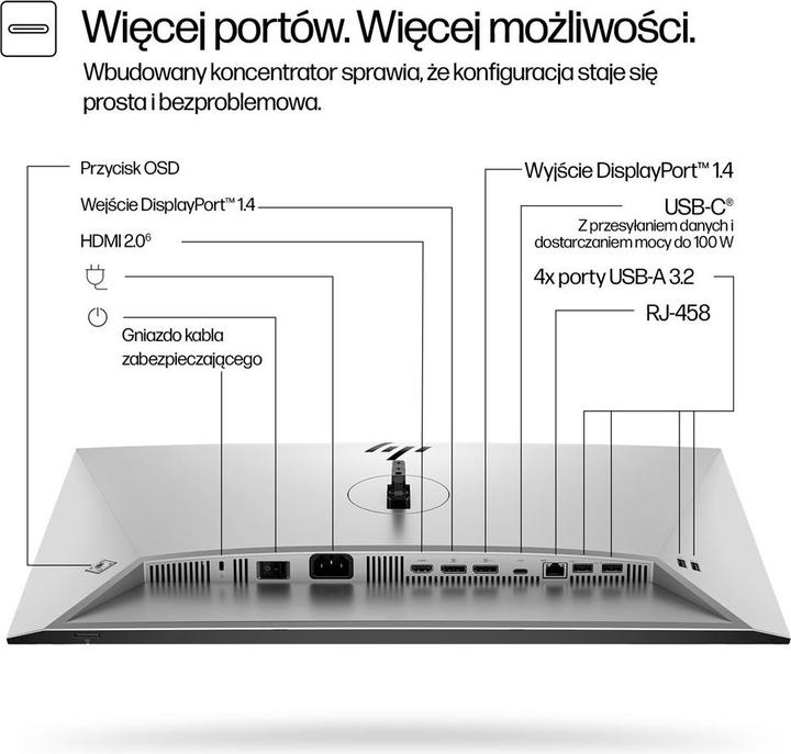 Actual product image HP Series 7 Pro 724pu Docking Display (1920 x 1200 pixels, 24")