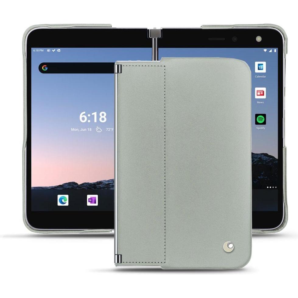 Noreve Lederschutzhülle (Microsoft Surface Duo 2), Smartphone Hülle, Grau