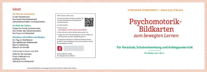 Immagine prodotto Psychomotorik-Bildkarten zum bewegten Lernen (Tedesco, Stephanie Dobrowsky, 2024)