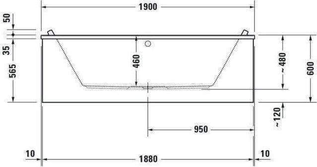 Immagine prodotto Duravit Vasca rettangolare STARCK 2 sponde 1900x900mm bianco (316 l, 190 cm, 90 cm)