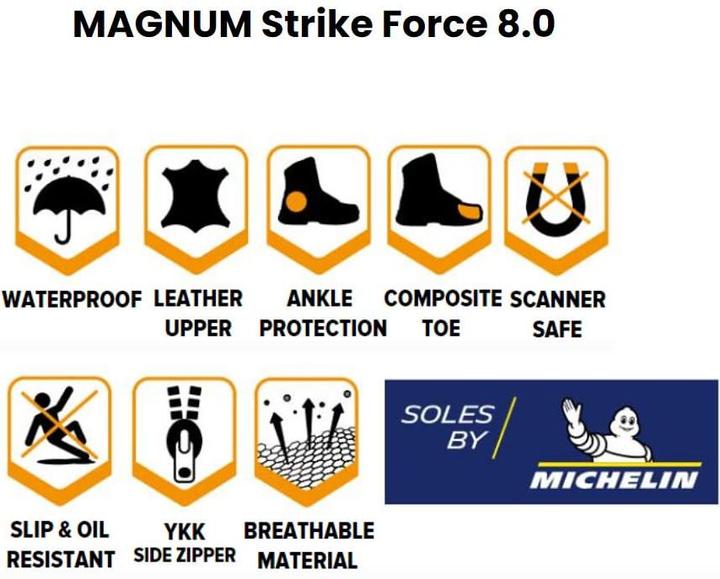 Produktbild Herren Strike Force 8.0 SZ WP Schwarze Schuhe. 40 (40)