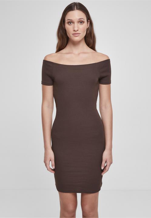 Produktbild Urban Classics Geripptes Kleid mit freien Schultern Damen (5XL)