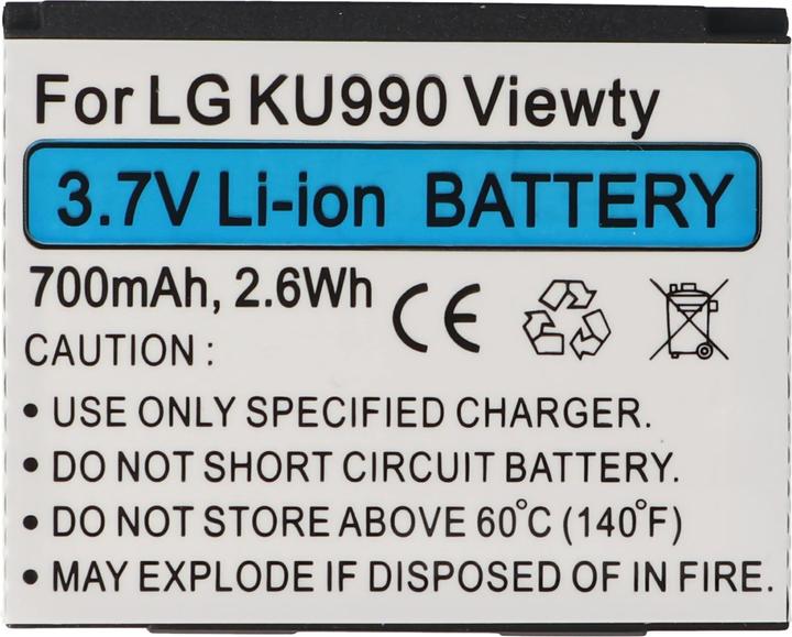 Actual product image LG Battery KU990 Viewty, HB620T