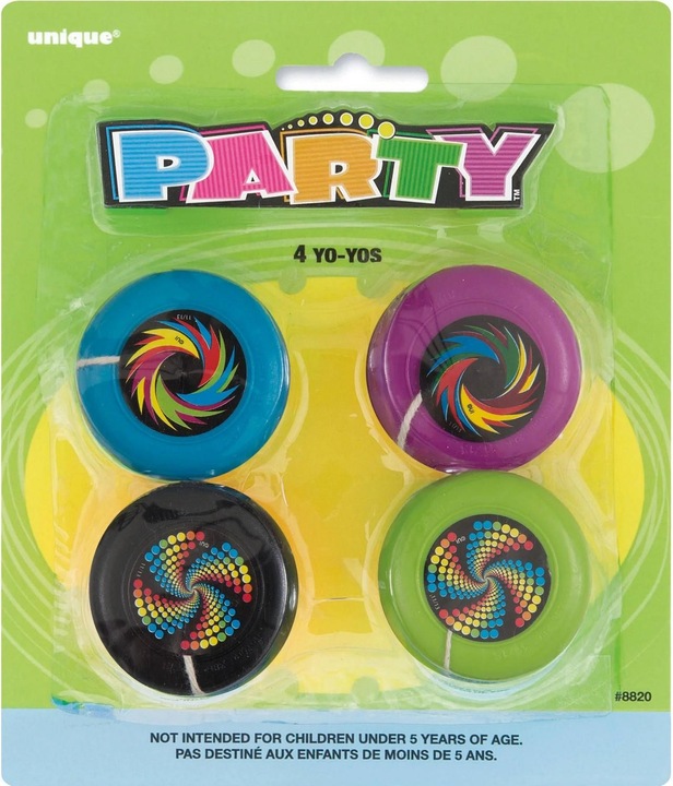 Produktbild Unique Party Mini Plastik YoYo (4er Pack)