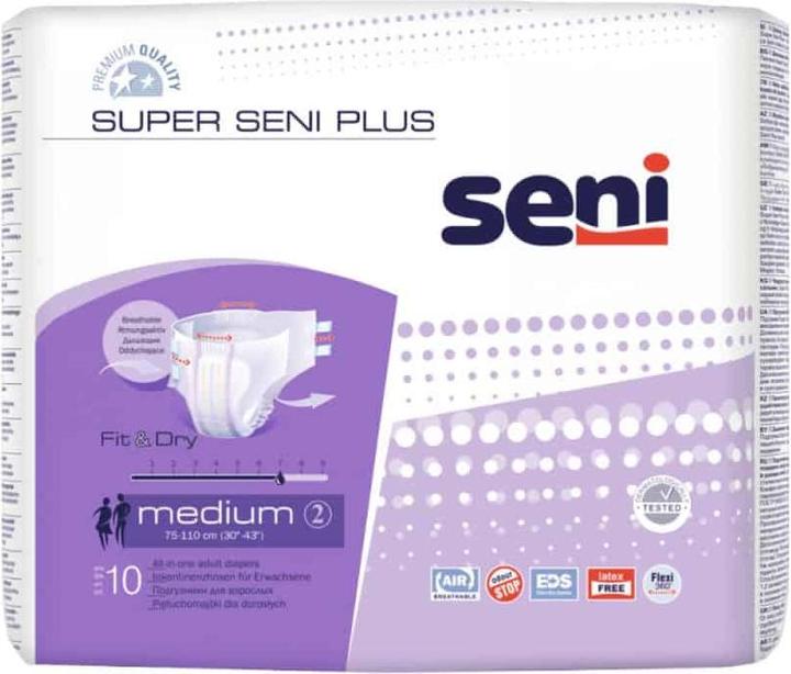 Produktbild Seni Plus Windelhosen M atmungsaktiv Hüftumfang 75-110cm 7 Tropfen (30 x, M)