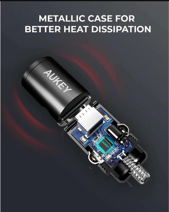 Actual product image Aukey Car Charger Enduro