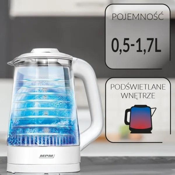 Produktbild MPM Schnurloser Wasserkocher 1,7l MCZ-124 (1.70 l)