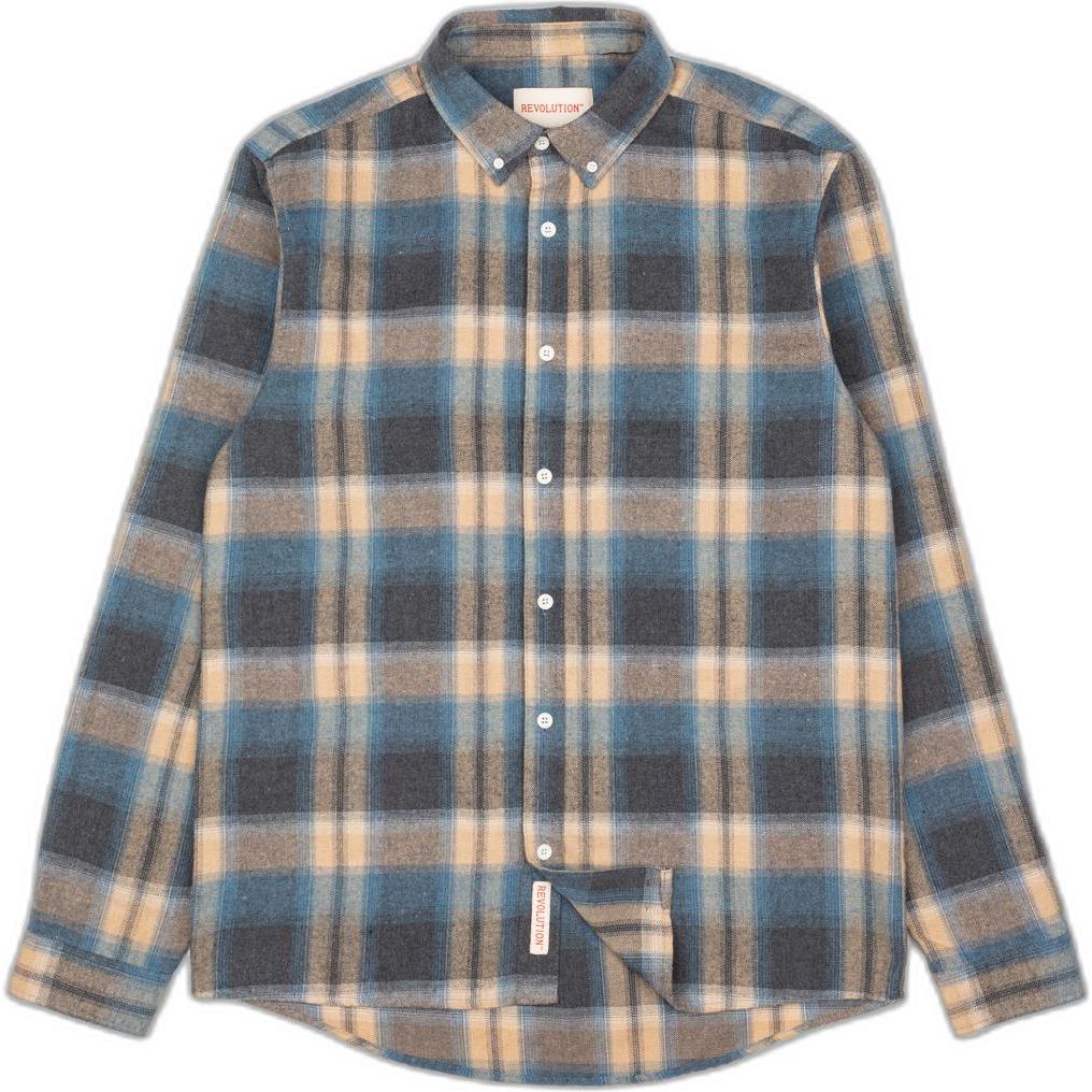 Revolution, Herren, Hemd, hemd revoution, Blau, (L)