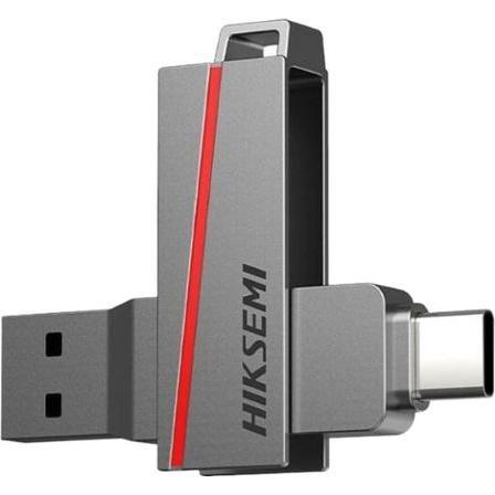 Hiksemi CLE USB 64 GB Série E307C U3 Dual USB 3.2 e USB Type C Colore Grigio (64 GB, USB-C, USB-A), Chiavetta USB, Grigio