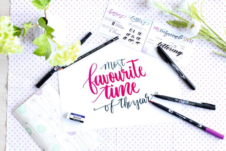 Actual product image Tombow Lettering-Set Advanced (10 x)