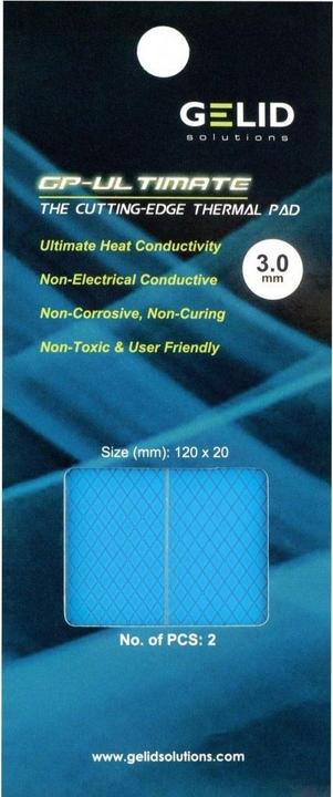 Produktbild Gelid Termopady Ultimate 120x20x3.0mm - 2 PACK (3 mm)