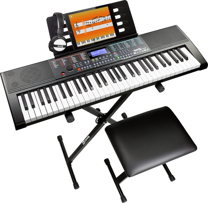 Actual product image RockJam 61-key keyboard piano set with accessories (61 Keys)