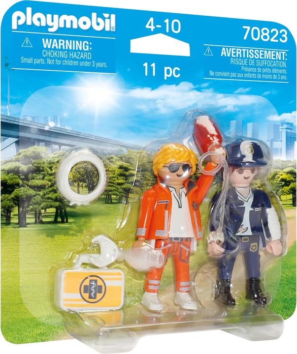 Image du produit Playmobil DuoPack médecin urgentiste et policière (70823)