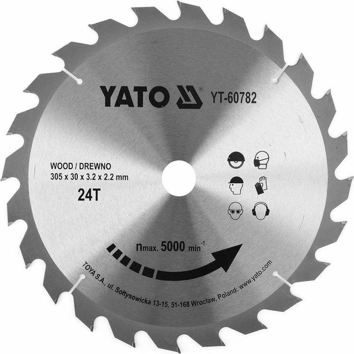 Productafbeelding Yato Cirkelzaagblad Ø305 mm - 24T - binnendiameter 30 mm