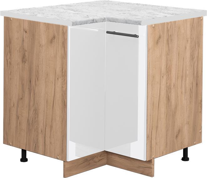 Goldkraft Eiche, Marble-Weiss, Weiss, Weiss Hochglanz