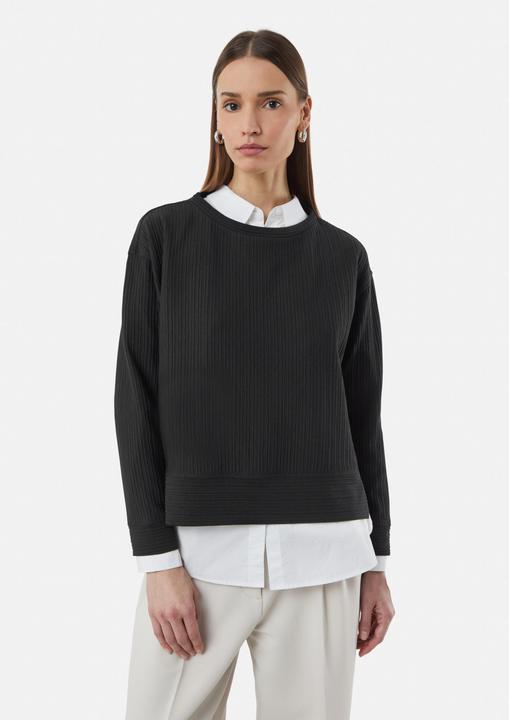 Produktbild Comma Sweatshirt Strukturiertes Sweatshirt mit Bündchen (44)