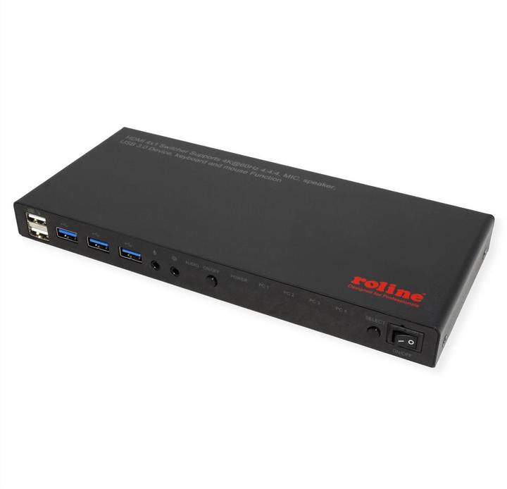 Actual product image Roline KVM Switch 4fach, USB + HDMI 4K60