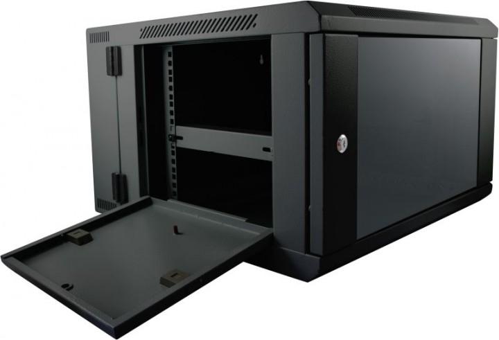 Produktbild Allnet 48,30cm (19")Wandgehäuse, 9HE, 2-teilig, T600mm, Schwarz, SMB- (9 HE, 19 Zoll Rack)