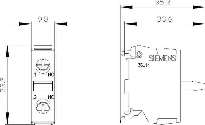 Produktbild Siemens Contact Block 1NC gold contacts