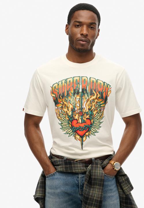 Actual product image Superdry Biker Rock Graphic Loose Tee (L)