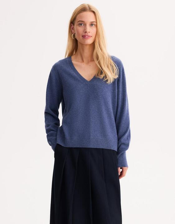 Produktbild Anne Weyburn Kaschmirpullover mit V-Ausschnitt aus Feinstrick (M)