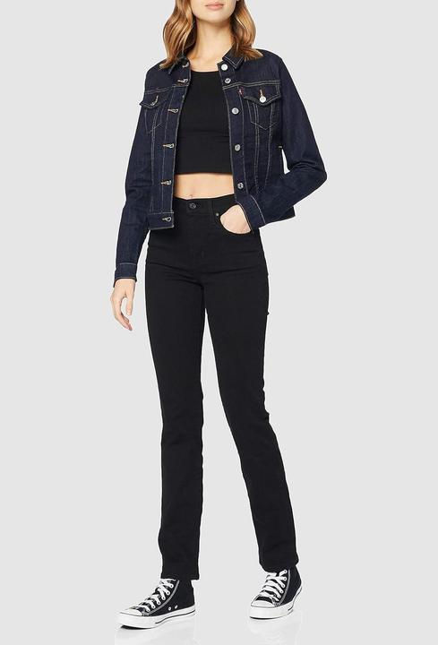 Actual product image Levis Original Trucker Jacket, Pointed Collar, Button Front, Long Sleeves, Chest and Slant Pockets (M)