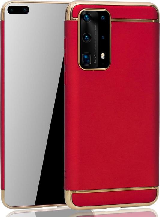 Produktbild König Design Huawei P40 Pro Hülle Case Handy Cover Schutz Tasche Schutzhülle Bumper Etuis Rot (Huawei P40 Pro+)