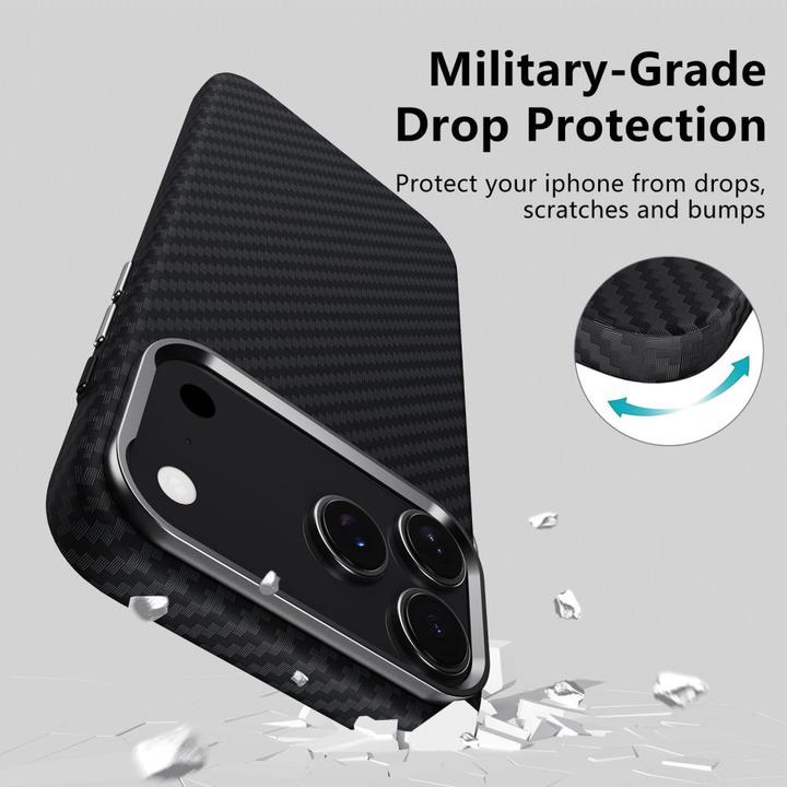 Image du produit Tech-Protect Ion Carbon MagSafe Case für iPhone 17 Pro Max - Grau/Schwarz (Apple iPhone 17 Pro Max)