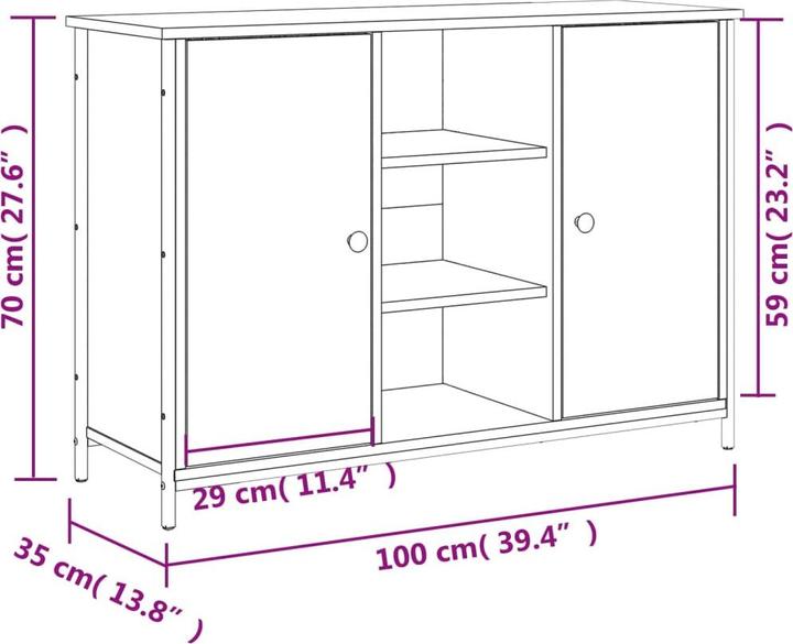 Image du produit vidaXL Sideboard (100 x 35 x 70 cm)