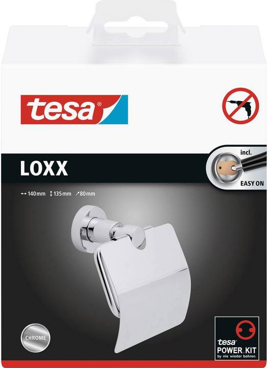 Actual product image tesa Support papier LOXX WC avec Couvercle chromé