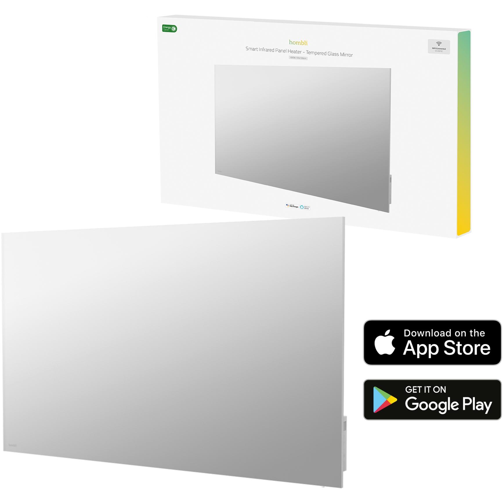 Hombli Pannello riscaldante in vetro, Radiatore, Trasparente