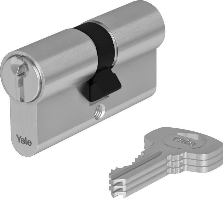 Actual product image Yale Doppelzylinder, Serie 500 plus, 3 Schlüssel, Länge 30/30, Nickel satiniert (Profile cylinder)