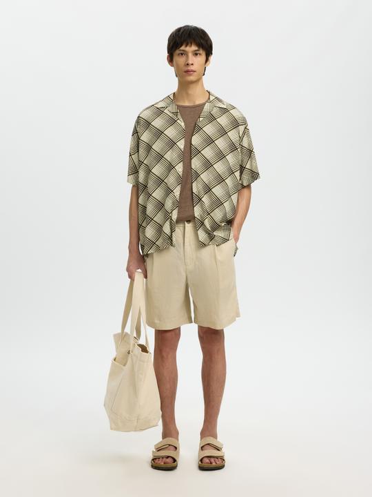 Actual product image Selected Gemustertes Kurzarmhemd (S)